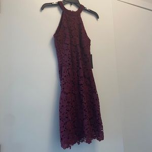 Lulu’s Maroon Halter Dress